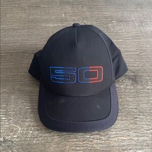 BMW 50th Anniversary Black Cap with Blue and Red Embroidery